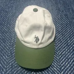 U.S. POLO ASSN. キャップ ホワイト/グリーン