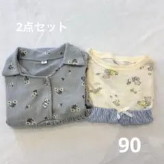 ベビー ワンピース 2点セット 90サイズ 半袖 花柄 女の子 まとめ売り