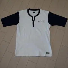 DALEES&Co U.S. NAVY ロゴ入り 七分袖カットソーインディゴ