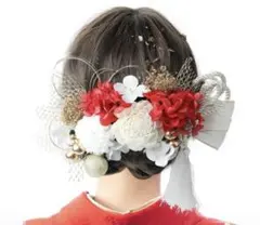 成人式　卒業式　和装　髪飾り　レッド