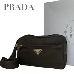 極美品　プラダ　三角ロゴ　ナイロン　黒　カメラバッグ　ショルダーバッグ　4611