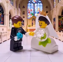レゴ ミニフィグ ♡ ウェディング 結婚証明 リングピロー S34