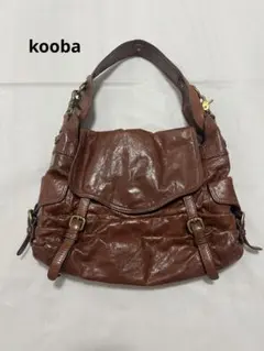 y2k kooba one shoulder bag brown leatherのサムネイル