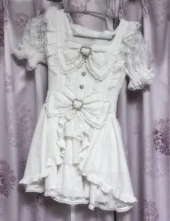 リズリサ LIZLISA フロントカシュクールBIGリボンセットアップ