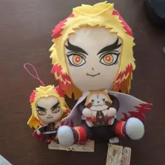 鬼滅の刃 煉獄杏寿郎 アートクッション くったりぬいぐるみ - メルカリ