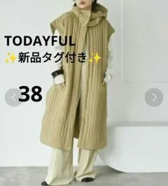 【✨新品タグ付き✨】TODAYFUL◎フーディーキルティングベストのサムネイル