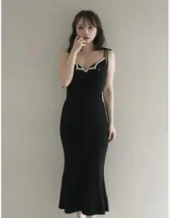 andmary Anju sheer long dress black - メルカリ