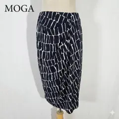 MOGA WASHABLE 幾何学プリント ラップ風スカート サイズ2 日本製のサムネイル