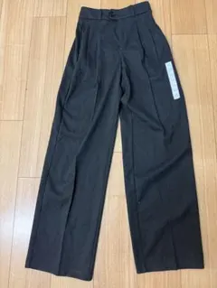 タグ付き新品GU ヘリンボーン　タックワイドパンツ