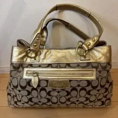 Coach ハンドバッグ ブラウン ゴールド