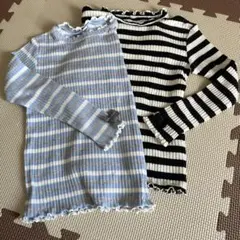 ストライプ長袖カットソー 120サイズ　２枚セット