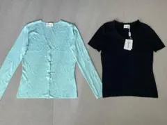 (L02133）まとめて ハロッズ カーディガン 半袖プルオーバー 2点セット