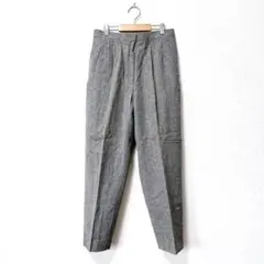 秋冬 カジュアルパンツ 【M】スラックス グレー ウール混 フォーマル ビジネス