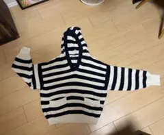 ZARA ストライプ柄 フード付きセーター