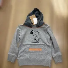 PEANUTS スヌーピー パーカー グレー110