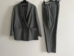 グレー ダブルブレストジャケット パンツセット
