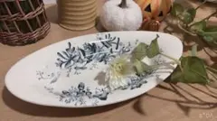 希少E. BOURGEOIS 青い花と鳥の皿 楕円形　アンティーク 値下げ！希少E. BOURGEOIS 青い花と鳥の皿 楕円形 アンティーク - メルカリ