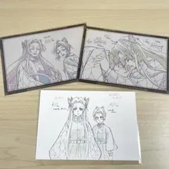 鬼滅 柱展 原画ポストカード ダイニング お裾分けポストカード しのぶ カナエ
