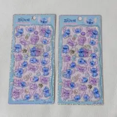 2つセット　プチドロップステッカー　スティッチ　エンジェル