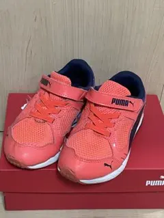 PUMA オレンジ ネイビー スニーカー