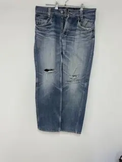 Levi's ダメージ加工 ブルーデニムパンツ