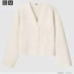 ユニクロ　メリノブレンドショートカーディガン　off white