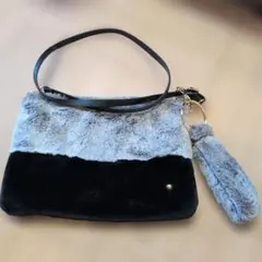 TOPKAPI ファーショルダーバッグ グレー/ブラック