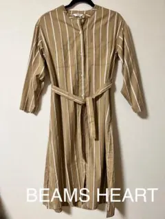 BEAMS HEART ビームスハート　マルチストライプロングワンピース