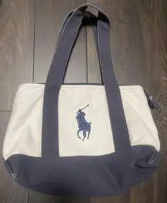 Ralph Lauren トートバッグ ホワイト/ネイビー