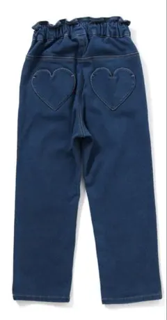 アプレレクール　ブルー　裏起毛ハートポケット