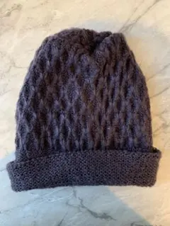 ニット帽　56〜59㎝　パープル
