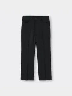 センタープレスストレートパンツNT+E ブラック Sサイズ