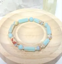 寿山石 天然石 ブレスレット