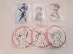 ツイステ デュース ミニアクスタ、アートスケッチスタイル笑顔缶バッジセット