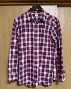 【美品】ユニクロ　綿100％　チェック ネルシャツ
