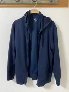 UNIQLOエアリズムUVカットフルジップパーカー NAVY Lサイズ