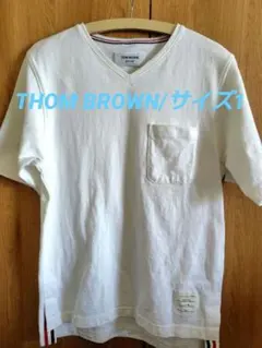 THOM BROWNE コットンミラノリブ ポケットTシャツ - メルカリ
