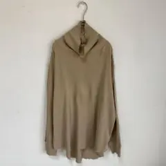 【niko and... ニコアンド】リブ　ハイネック　カットソー　ロング丈　綿