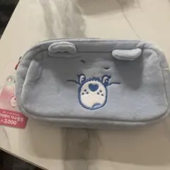 ケアベア　青ポーチ　韓国ダイソー