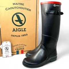 [訳あり] エーグル 35 22.5 レインブーツ ネイビー 紺色