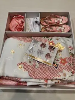 七五三 女の子 着物セット ピンク 桜柄のサムネイル