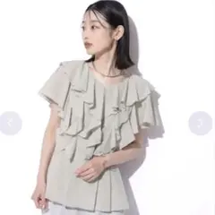 Mystradaマイストラーダ✨ラッフルフレアブラウス 38サイズ Mサイズ黄 