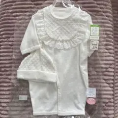 ホワイト ベビードレス フリル付き