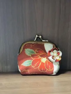 お花の和柄がま口 ❋つまみ細工付き 【セール中！！】