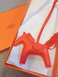 HERMES エルメス　ロデオチャーム オレンジ