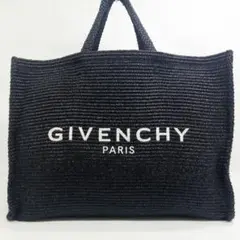 【近年・未使用級】ジバンシー G-Tote ラフィア トートバッグ 大容量 黒のサムネイル