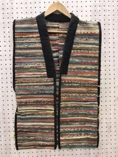 ヴィンテージ ハンドメイド 古着 和服 裂き織りさっこり ベスト チョッキ