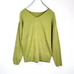 【新品タグ付】アズールバイマウジー Vネックニット ピスタチオ S 今季色