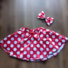 ディズニー　ミニー　スカート　りぼんゴムセット