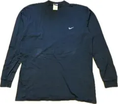 00s Nike 長袖Tシャツ 胸ロゴ 刺繍ロゴ スウォッシュ
